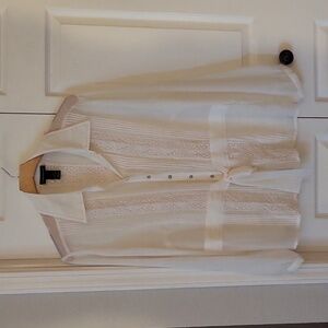Lane Bryant off white blouse